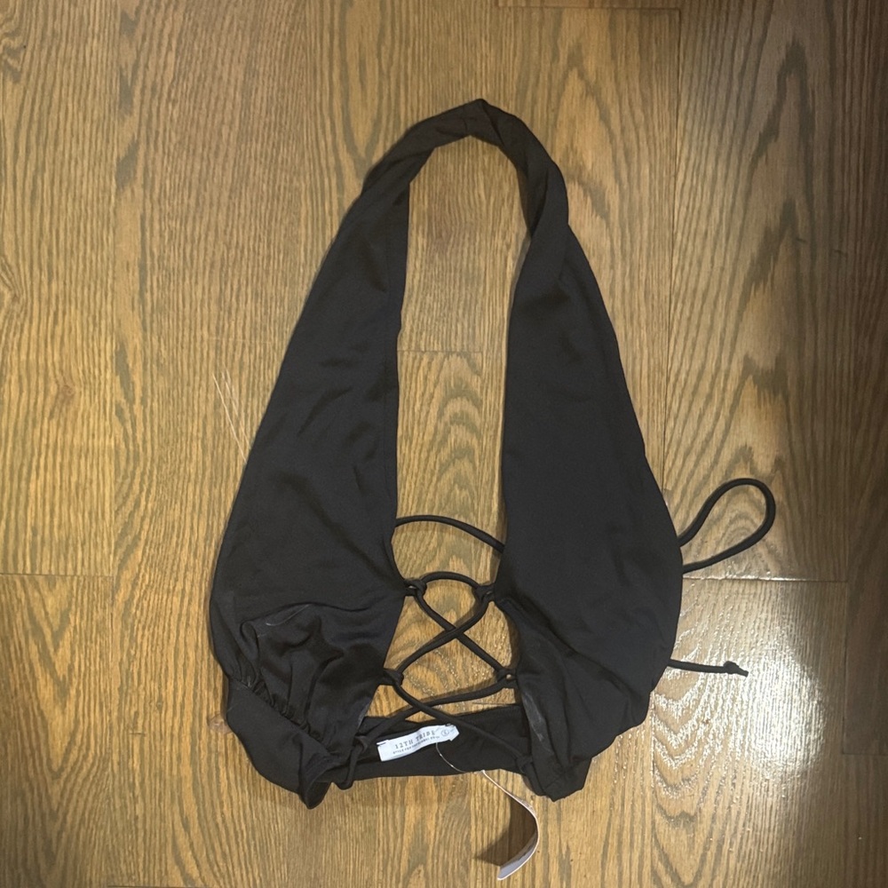 12th Tribe Black Halter Top